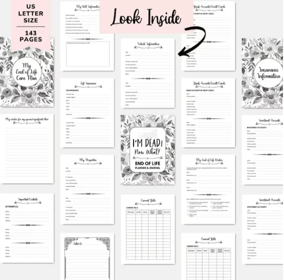 🔥I'm Dead, End Of Life Planner🔥