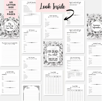 🔥I'm Dead, End Of Life Planner🔥