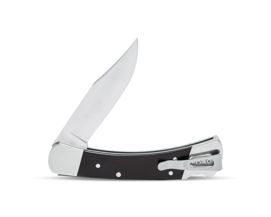 Classic Folding Hunting Knife Collection: 420HC & MagnaCut Steel Blades with Genuine Ebony & Brass/Nickel Silver Handles