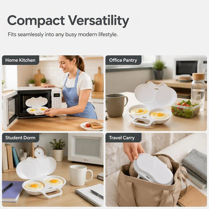 🥚✨ Dual-Cavity Microwave Egg Poacher | Quick & Healthy Breakfast in Minutes 🍳