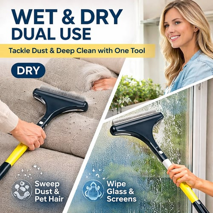 🧼2-in-1 Window & Surface Cleaning Brush – Wet & Dry Dual Use