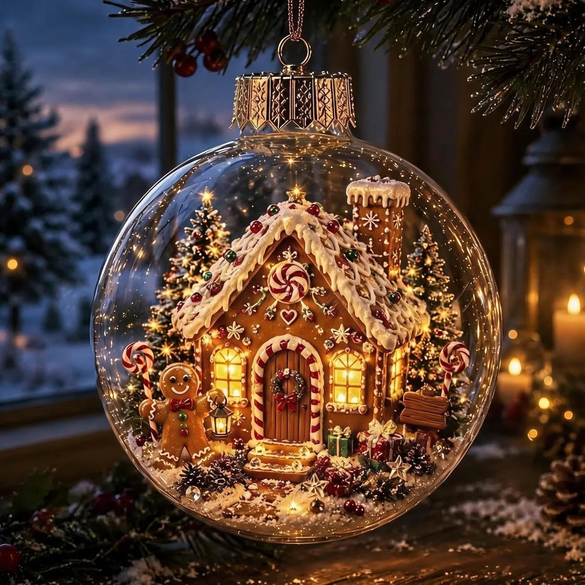 🎄 Light-Up Christmas Diorama Ornament 🔥