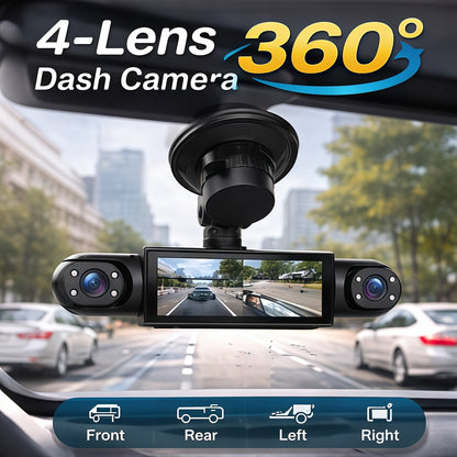 🚗4-Channel 1080P Dash Camera with Night Vision