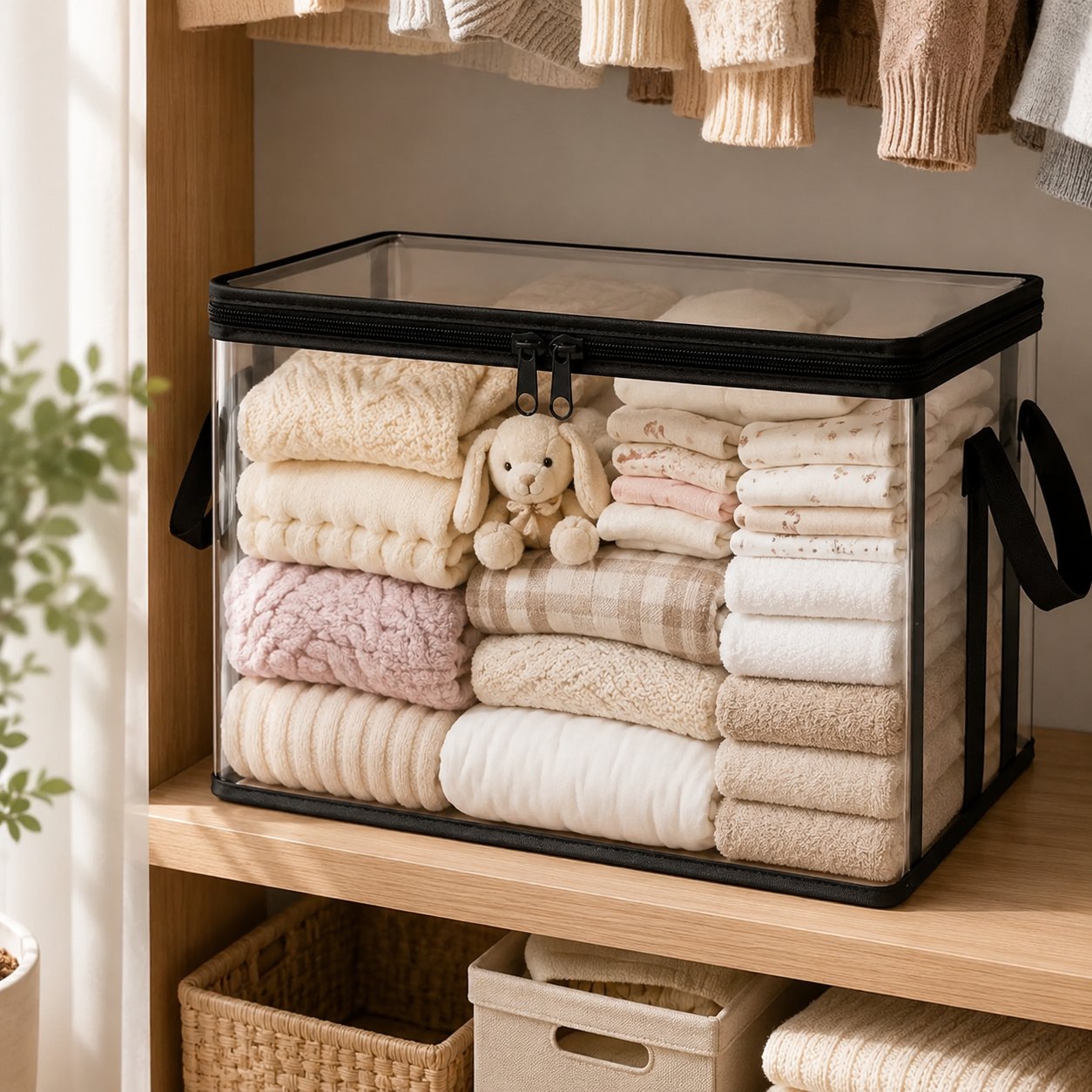 Stuffed Storage PVC Organizer Bag Doll Storage Container WaterProof