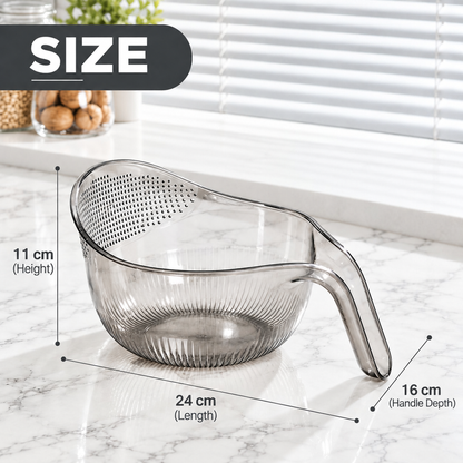 Easy-Pour Rice Washer & Multi-Food Strainer Bowl