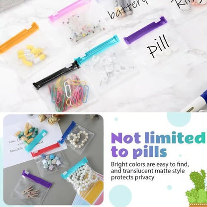 Clear Zipper Pill Storage Bag, 7 Counts/set Reusable Pill Organizer, Portable Pill Organizer Storage Bag