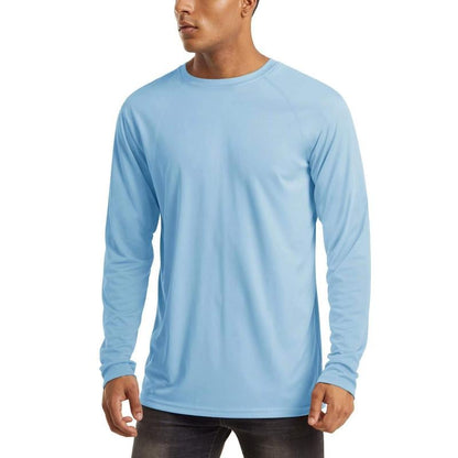 🏆50K+ Sold⚡ Men’s UPF 50+ Long Sleeve Performance Shirt – Quick Dry, Lightweight & Breathable
