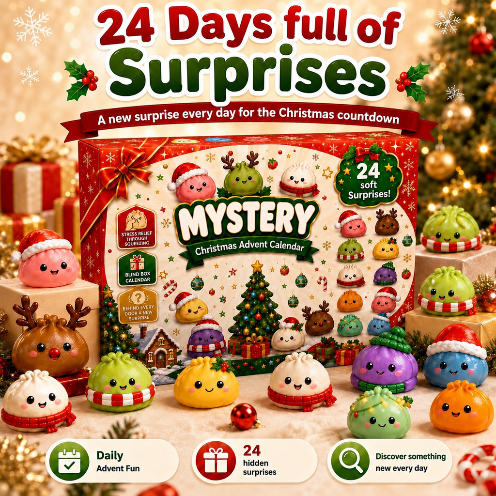 🎄 Christmas Advent Calendar – 24 Squishy Surprises
