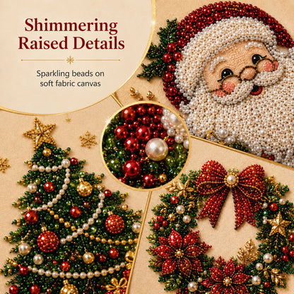 🧘Relaxing & Beginner-Friendly - 🎨💎DIY Christmas Pearl Diamond Painting Art Kit With Frame
