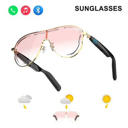 🔥50K+ SOLD! - DVKIX Smart Bluetooth 5.4 Sunglasses with Open-Ear Audio Blue Light Blocking UV Protection Waterproof for Outdoor Sports Daily Wear Electronic Gadgets