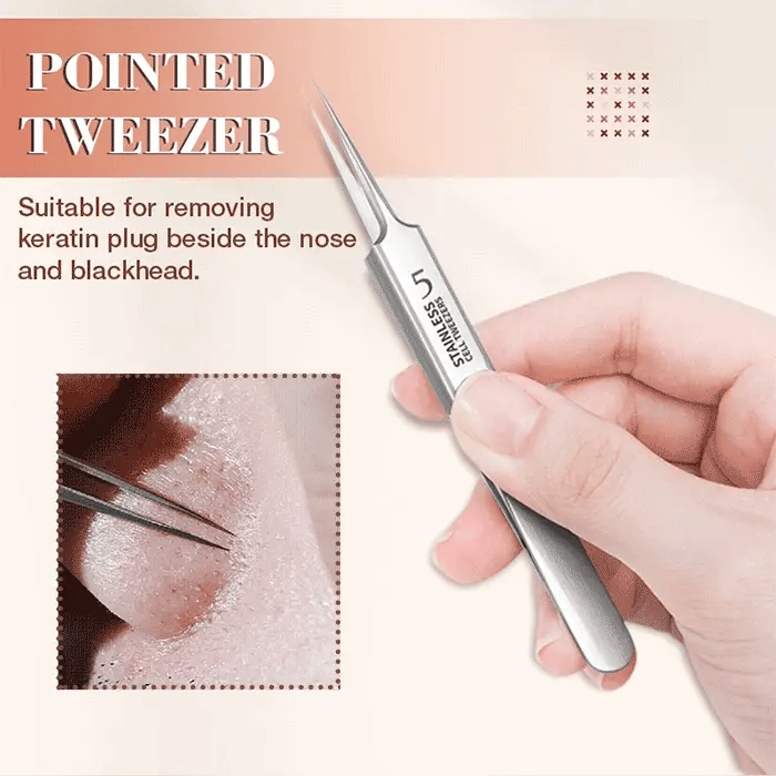 Professional Beauty Salon Tweezers | 2026 New Year Launch  | Precision Slant & Pointed Tips for Brows & Lashes | Essential for Makeup Artists & Home Kits 🎆✨
