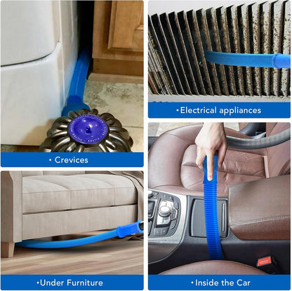 Dryer Vent Cleaner Kit Vacuum Hose Attachment Compatible with Most Vacuum Cleaner, Quickly Lint Remover Cleaning Supplies