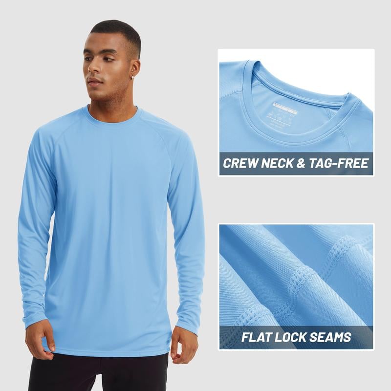🏆50K+ Sold⚡ Men’s UPF 50+ Long Sleeve Performance Shirt – Quick Dry, Lightweight & Breathable