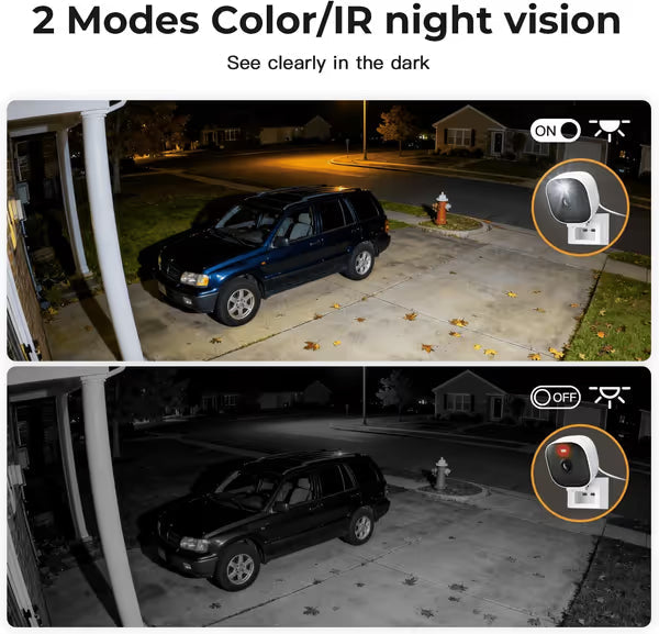 🔥 Crystal-clear security 2K camera 🎥 Color Night Vision 🌙 24/7 Recording & Smart Alerts 🚨 Easy Install! 🔒
