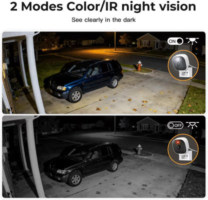 🔥 Crystal-clear security 2K camera 🎥 Color Night Vision 🌙 24/7 Recording & Smart Alerts 🚨 Easy Install! 🔒