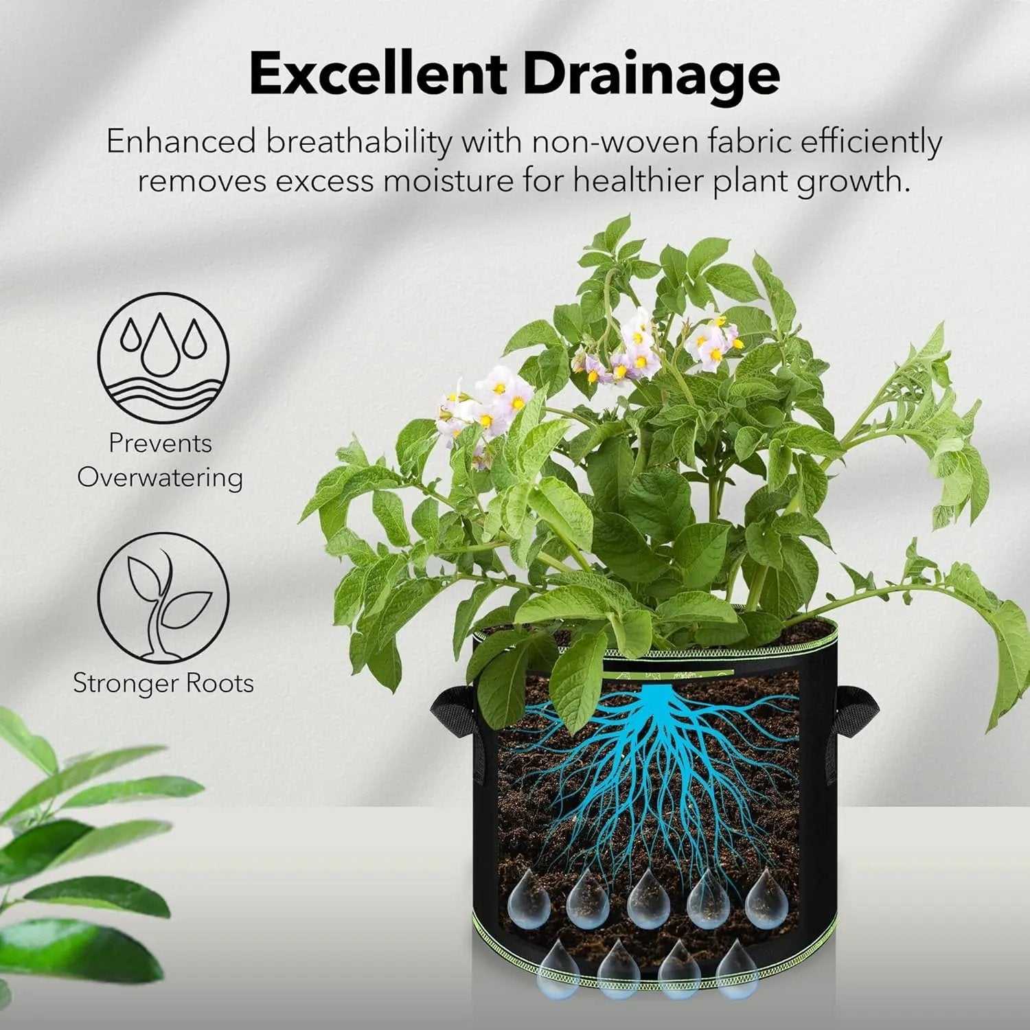 5-Pack 5 Gallon Grow Bags