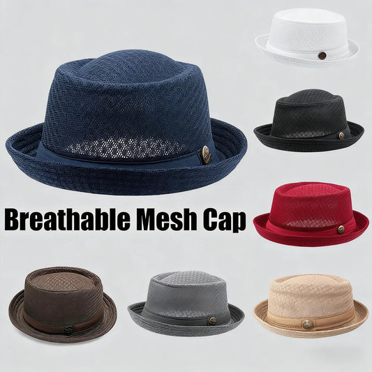Unisex atmungsaktiver Mesh Pork Pie Hut