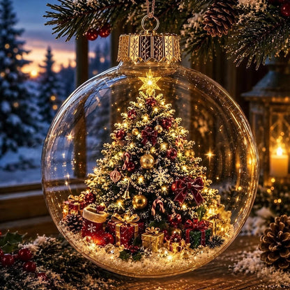 🎄 Light-Up Christmas Diorama Ornament 🔥