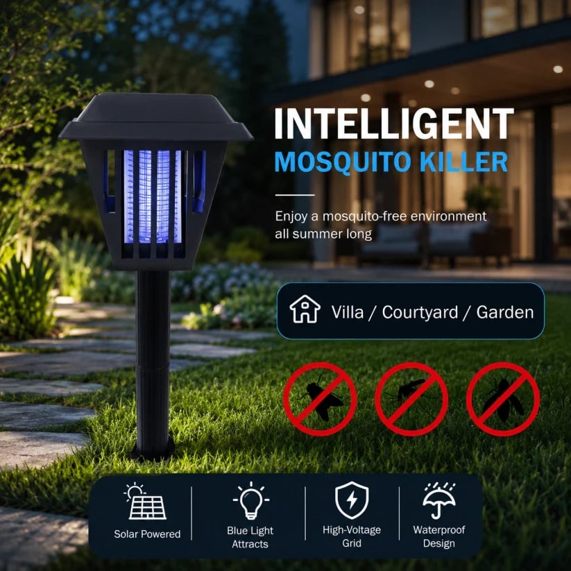 🏠Summer Essentials🦟Solar-Powered UV Mosquito Killer Lamp
