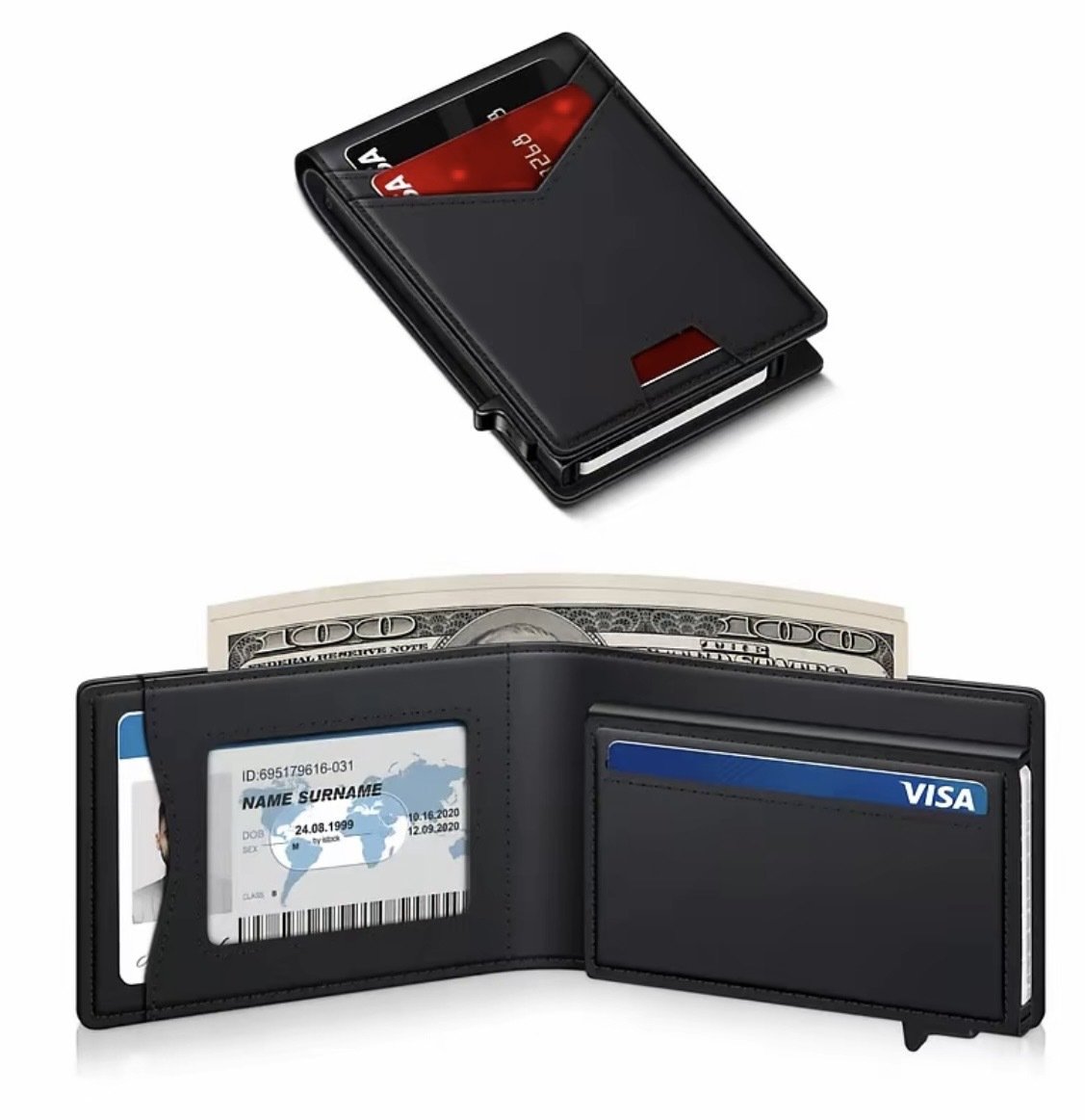 ⚡Men's RFID Minimalist Pop-Up Bifold Wallet