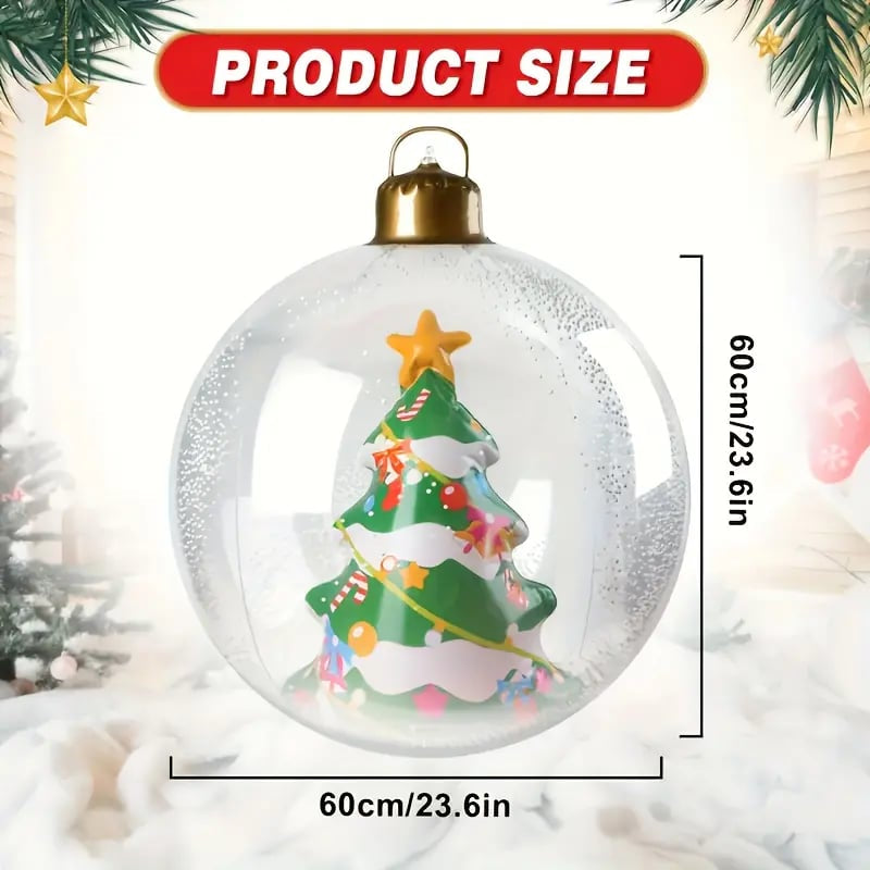 Glowing Snowman Christmas Ball, Outdoor Decoration with LED Lights