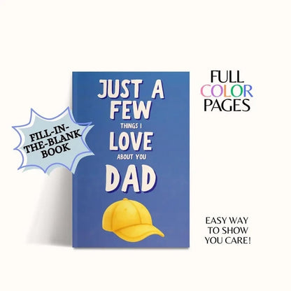 Just A Few Things I Love About You Dad Personalized Gift for Dad Father's Day Gift Fill In The Blank Memory Book Gift Idea For Dad