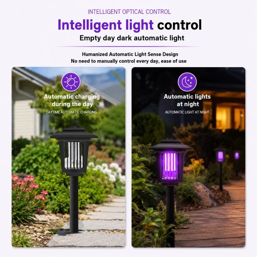 🏠Summer Essentials🦟Solar-Powered UV Mosquito Killer Lamp