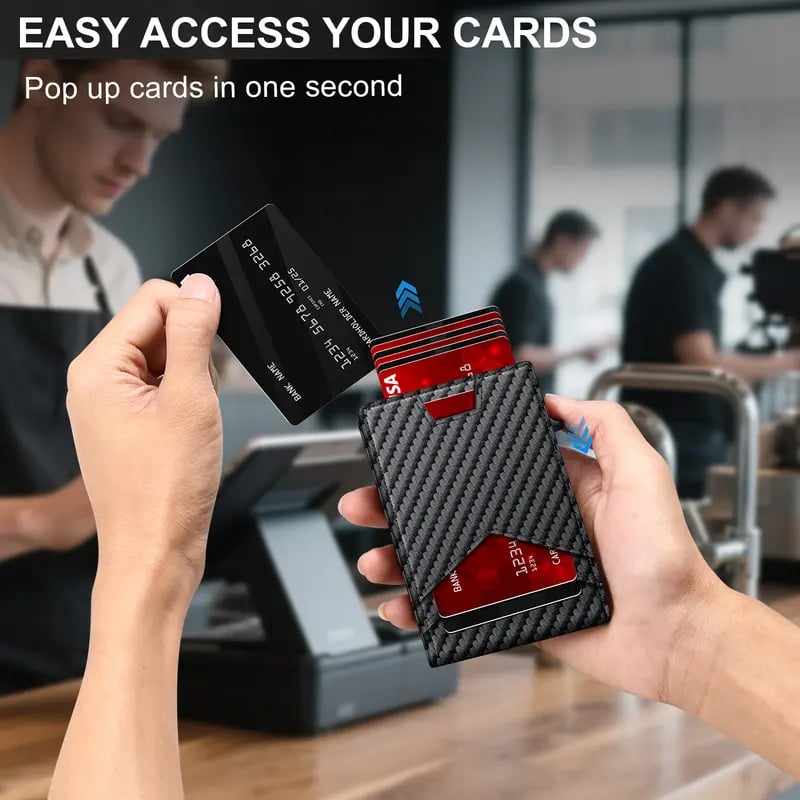 ⚡Men's RFID Minimalist Pop-Up Bifold Wallet