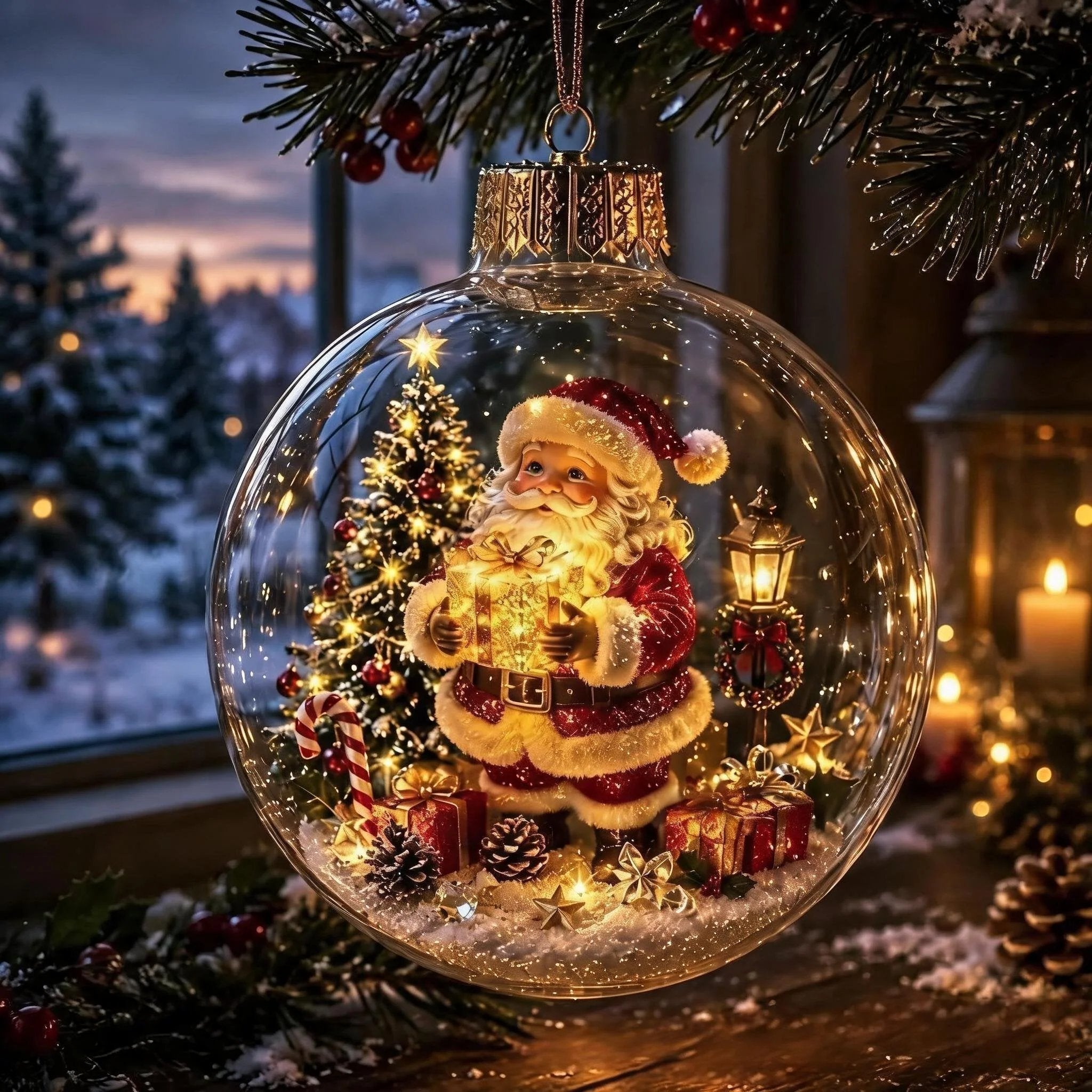 🎄 Light-Up Christmas Diorama Ornament 🔥
