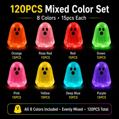 👻 Glow-in-the-Dark Mini Ghosts – 8-Colour Halloween Mix