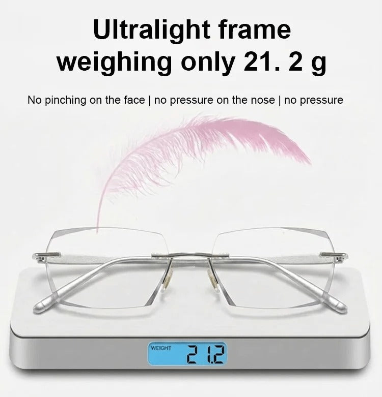 🔥1 kaufen, 1 gratis (2 Paare) – 【Von Designern mitentwickelt】Gypsophila intelligente Lesebrille mit Zoom und Farbwechsel