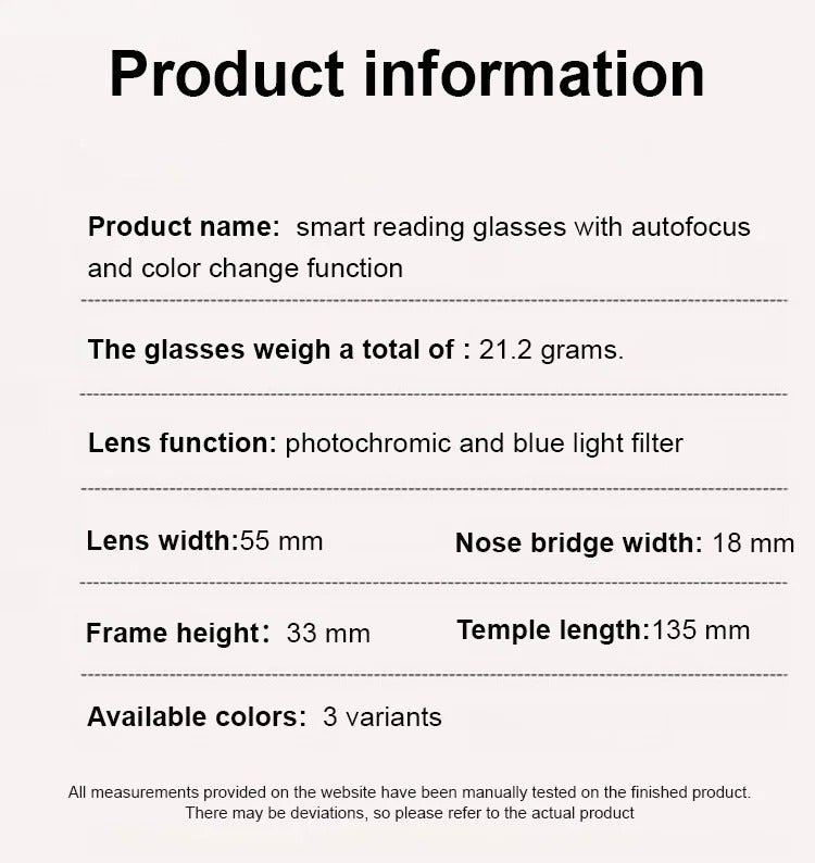 🔥1 kaufen, 1 gratis (2 Paare) – 【Von Designern mitentwickelt】Gypsophila intelligente Lesebrille mit Zoom und Farbwechsel