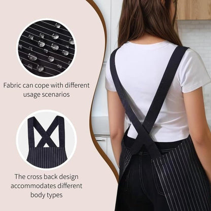 🔥 Apron with Pockets for Women and Men Cross Back Design with Towel