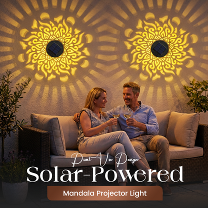 ⏰limited-time 50% OFF🌞Solar Mandala Light – Stunning Pattern Projection, 2-in-1 Floor & Wall Design