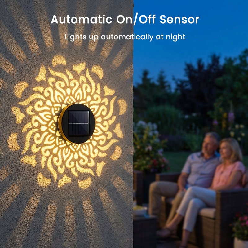 ⏰limited-time 50% OFF🌞Solar Mandala Light – Stunning Pattern Projection, 2-in-1 Floor & Wall Design