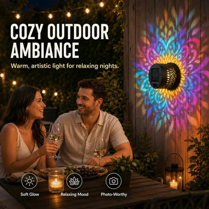 ⏰limited-time 50% OFF🌞Solar Mandala Light – Stunning Pattern Projection, 2-in-1 Floor & Wall Design