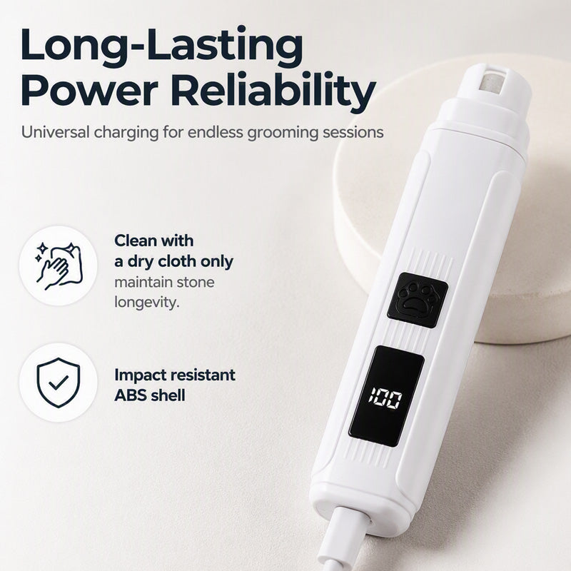 Electric Pet Nail Grinder with LED Power Display