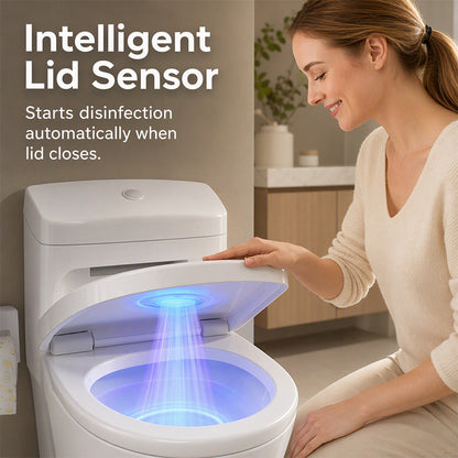 🚽🔥🔥Smart UVC Toilet Sterilizer Light‑Motion Sensor Toilet Bowl Sanitizer Lamp, IPX4 Waterproof Rechargeable UVC Disinfection Device for Bathroom Toilet, Eliminates 99.9% Bacteria for Household Sanitation