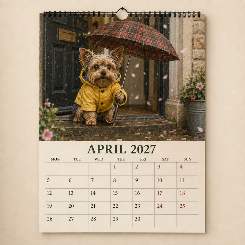 🐶📅2027 Yorkshire Terrier Wall Calendar