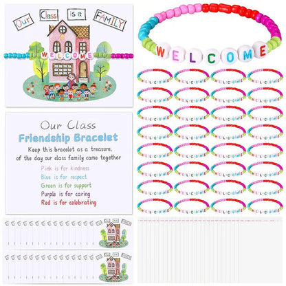 ✨🌈Pack of 25 Welcome BeadBracelets - StrengthenClassroom Friendship & SpreadWarm Kindness!